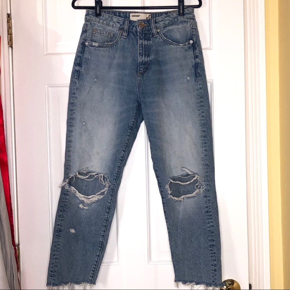 Garage Ripped Mom Jeans